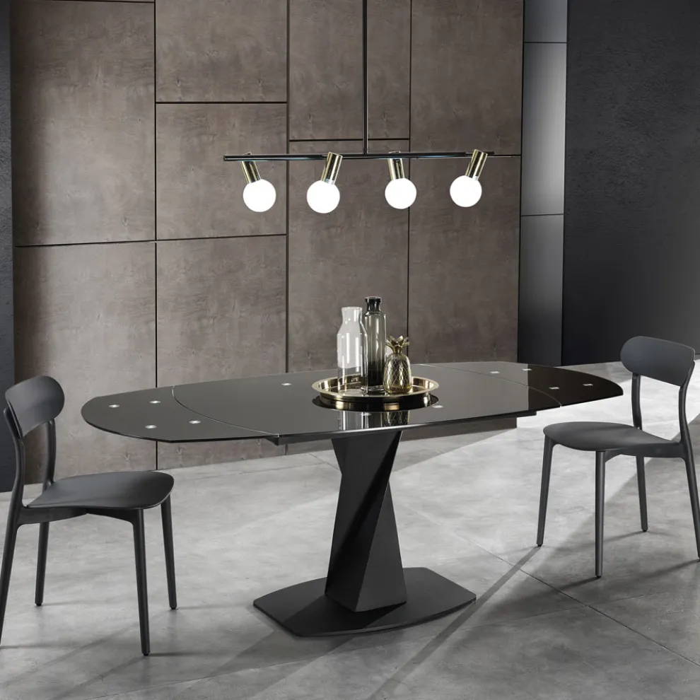 Küchenstuhl aus weißem oder mattgrauem Polypropylen 4 Stück - Milan