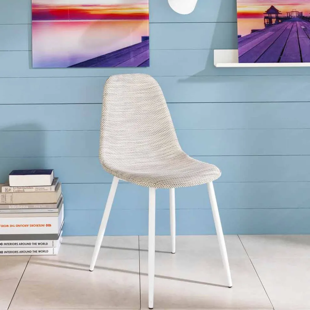 Küchenstuhl mit modernem Design aus Similrattan 4 Stück - Cassidy