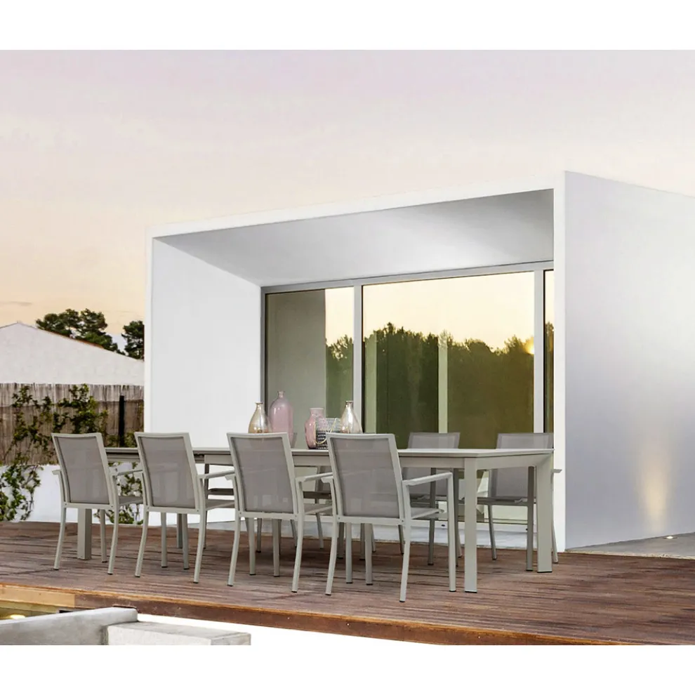 Ausziehbarer Tisch im Freien Bis zu 240 cm in Aluminium Homemotion - Casper