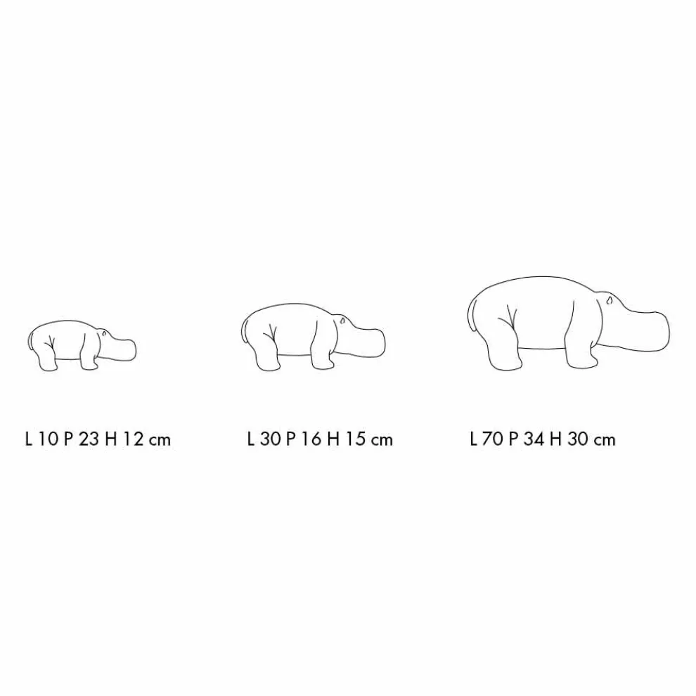 Keramik Ornamente in Nilpferdform, Made in Italy - Savage