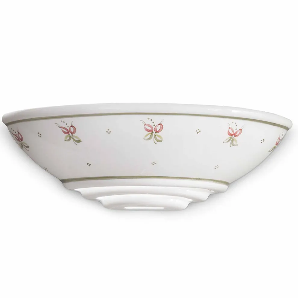 Keramik Wandleuchte im rustikalen Design handdekoriert Ferroluce