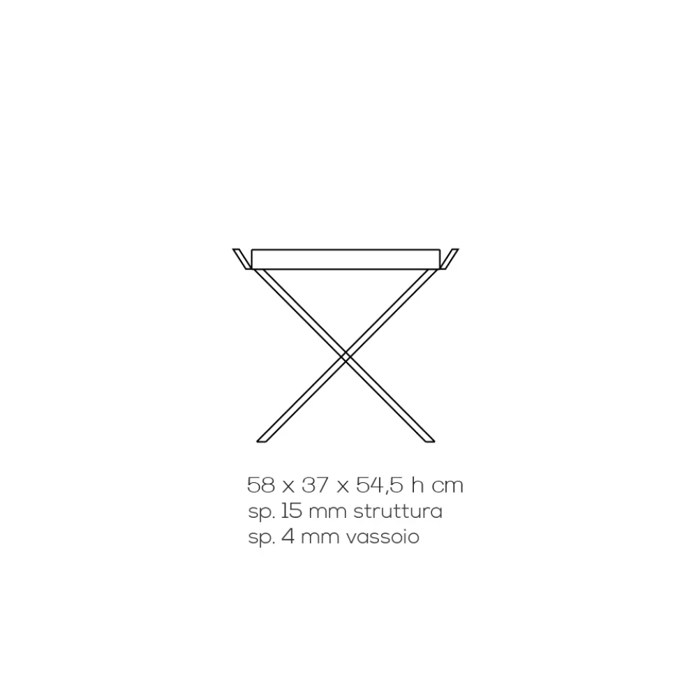 Klapptisch mit transparentem Acrylglastablett - Makete