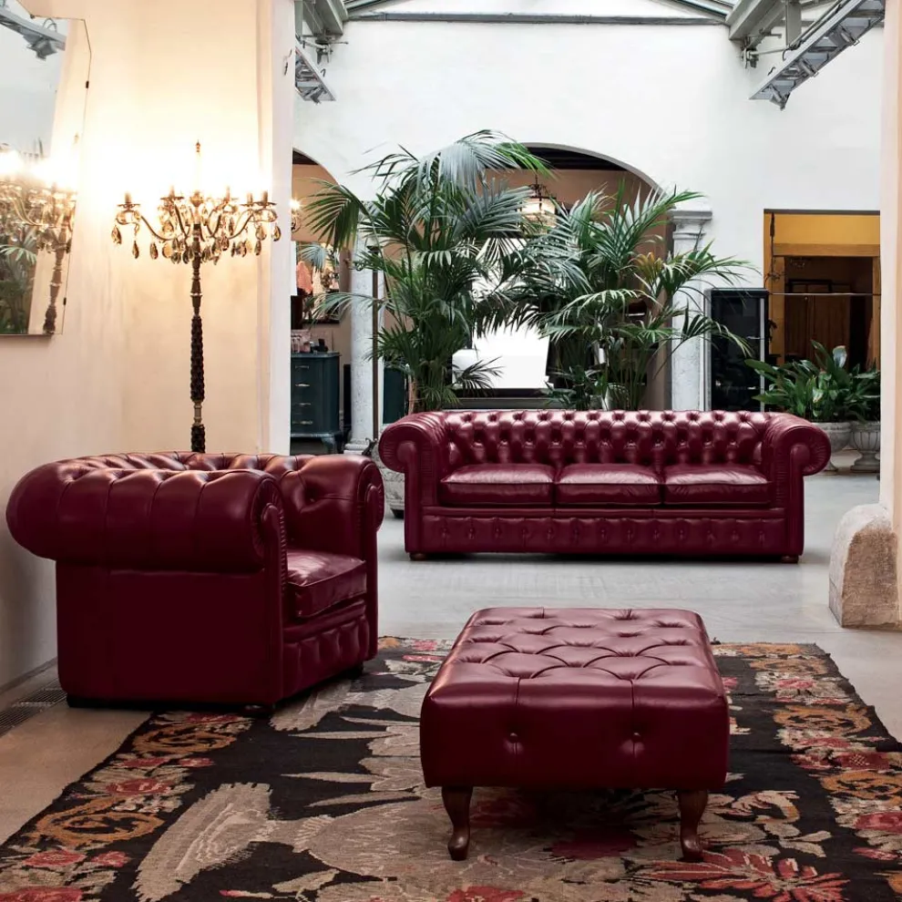 Klassische Bank mit Füßen aus Buchenholz Made in Italy - Spassoso