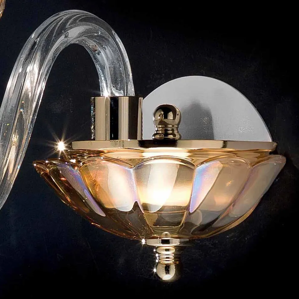 Klassische Design Wandleuchte in Kristall und Glas Belle, 2 Stück