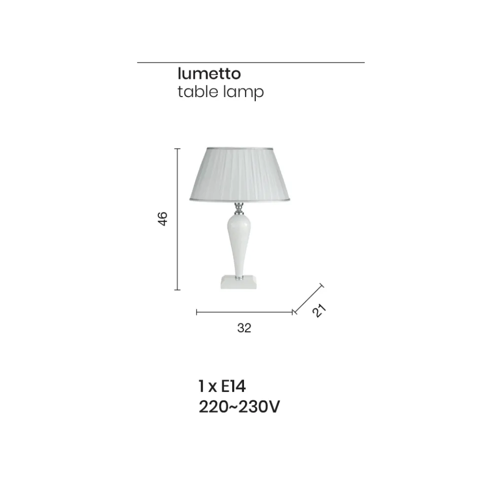 Klassische handgefertigte italienische Glastischlampe - Rapallo