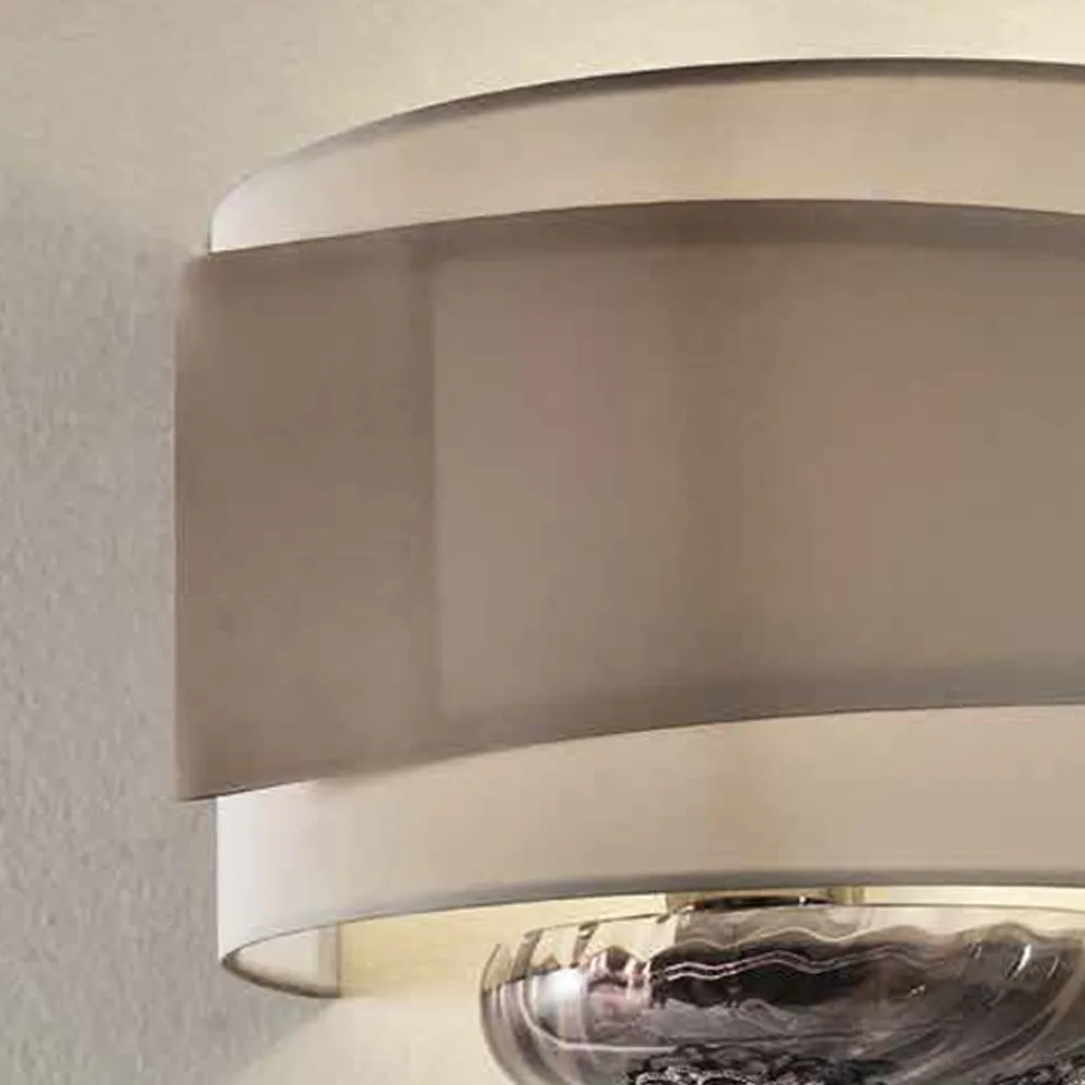 Klassische italienische Glaswandlampe mit Lampenschirm - Magrena