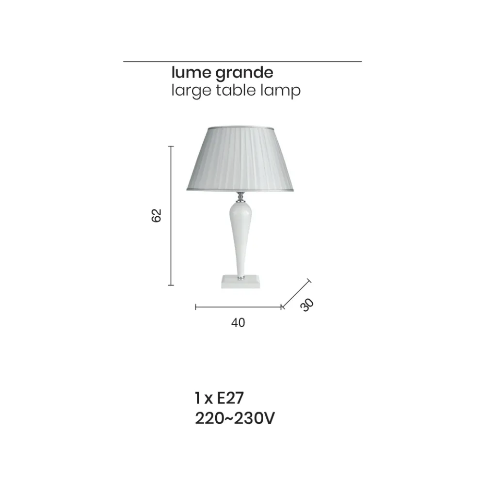 Klassische Tischlampe aus italienischem handgefertigtem Glas - Rapallo