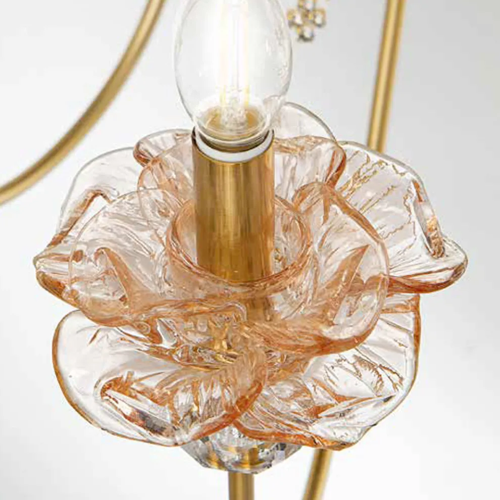 Klassische Wandlampe mit 3 Lichtern aus Glas, Kristall und Luxusmetall - Flandern