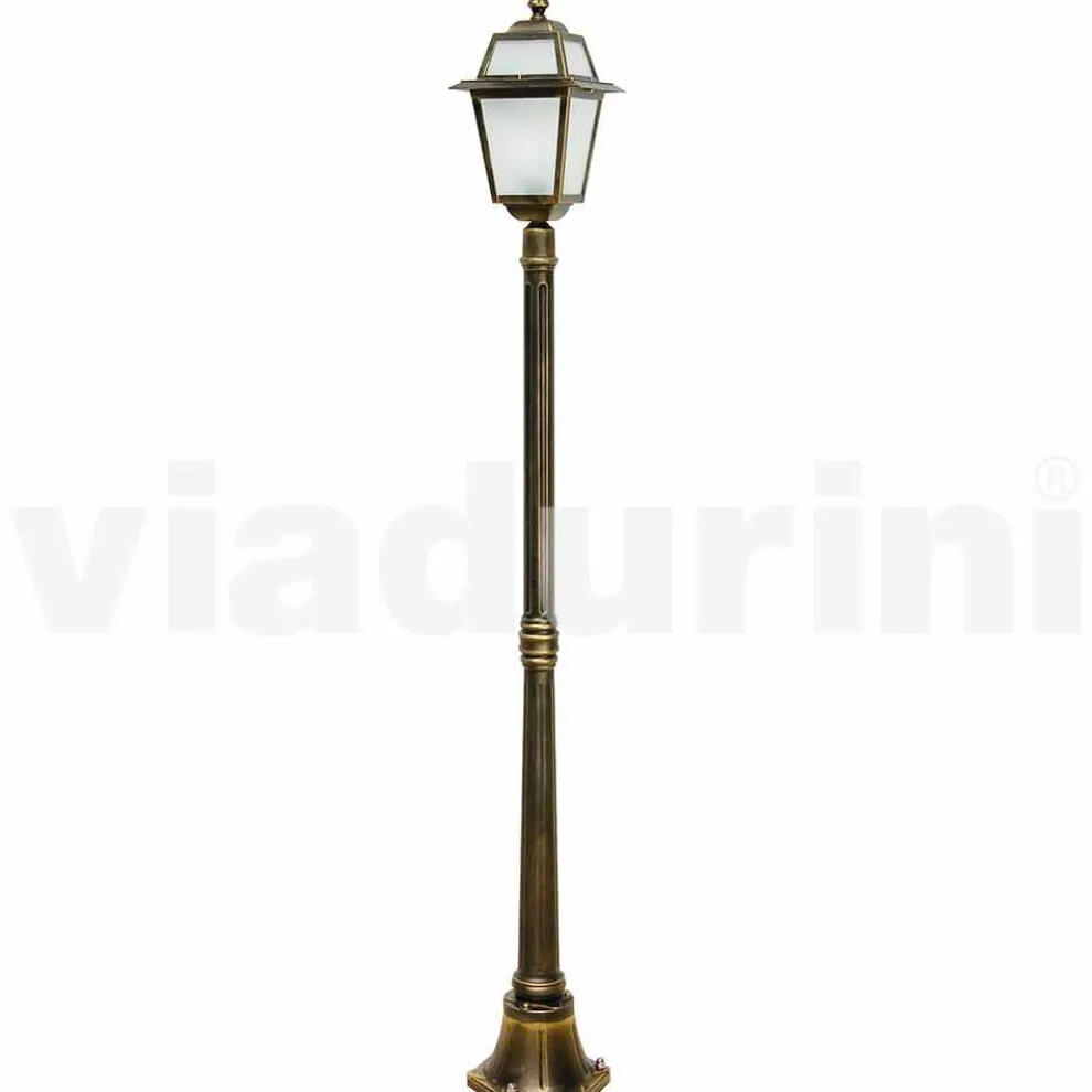 Klassischer Außenlaternenpfahl aus Aluminium, made in Italy, Kristel