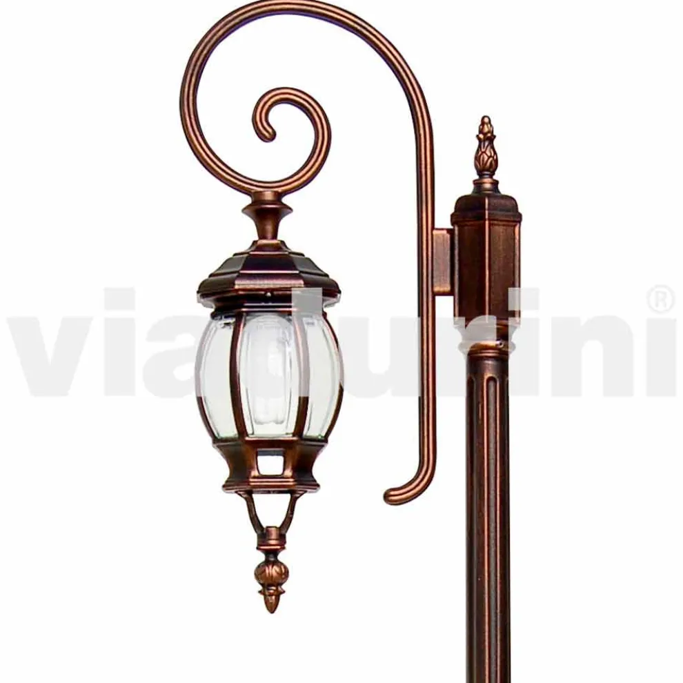 Klassischer Gartenlaternenpfahl aus Aluminium, made in Italy, Anika