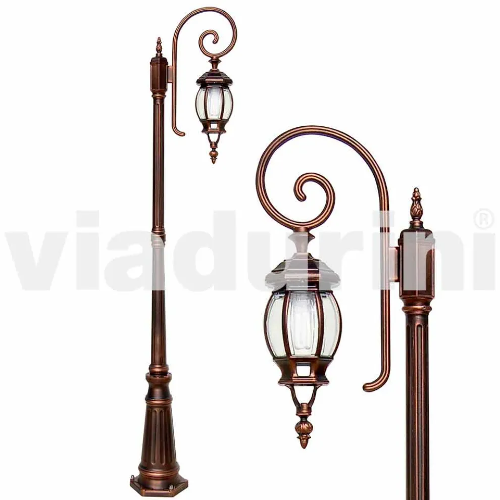 Klassischer Gartenlaternenpfahl aus Aluminium, made in Italy, Anika