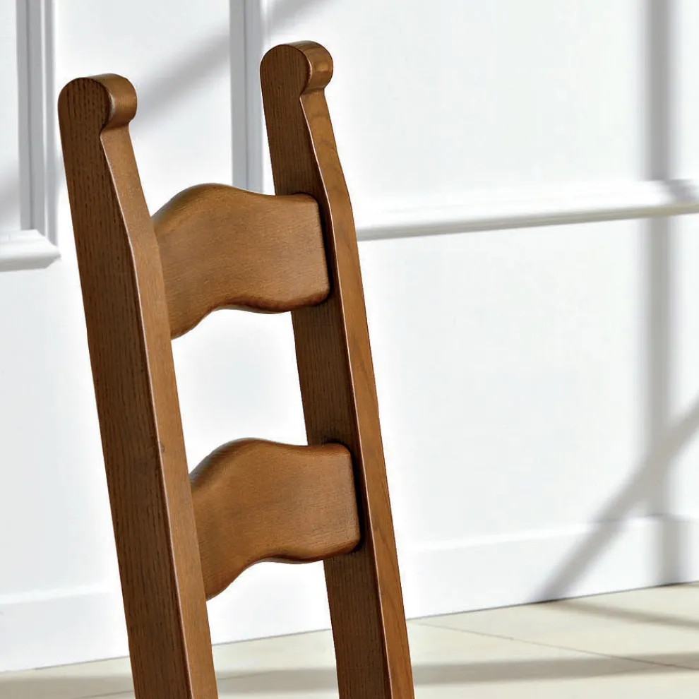 Klassischer Küchenstuhl aus Holz Strohsitz Made in Italy - Lavinia