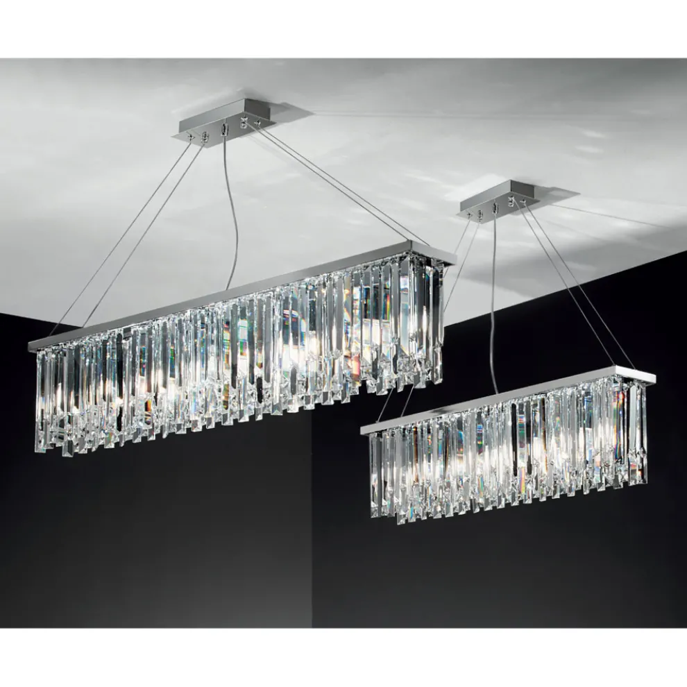 Klassischer Luxus-Hängeleuchter aus Metall und geschliffenem Kristall - Zolando