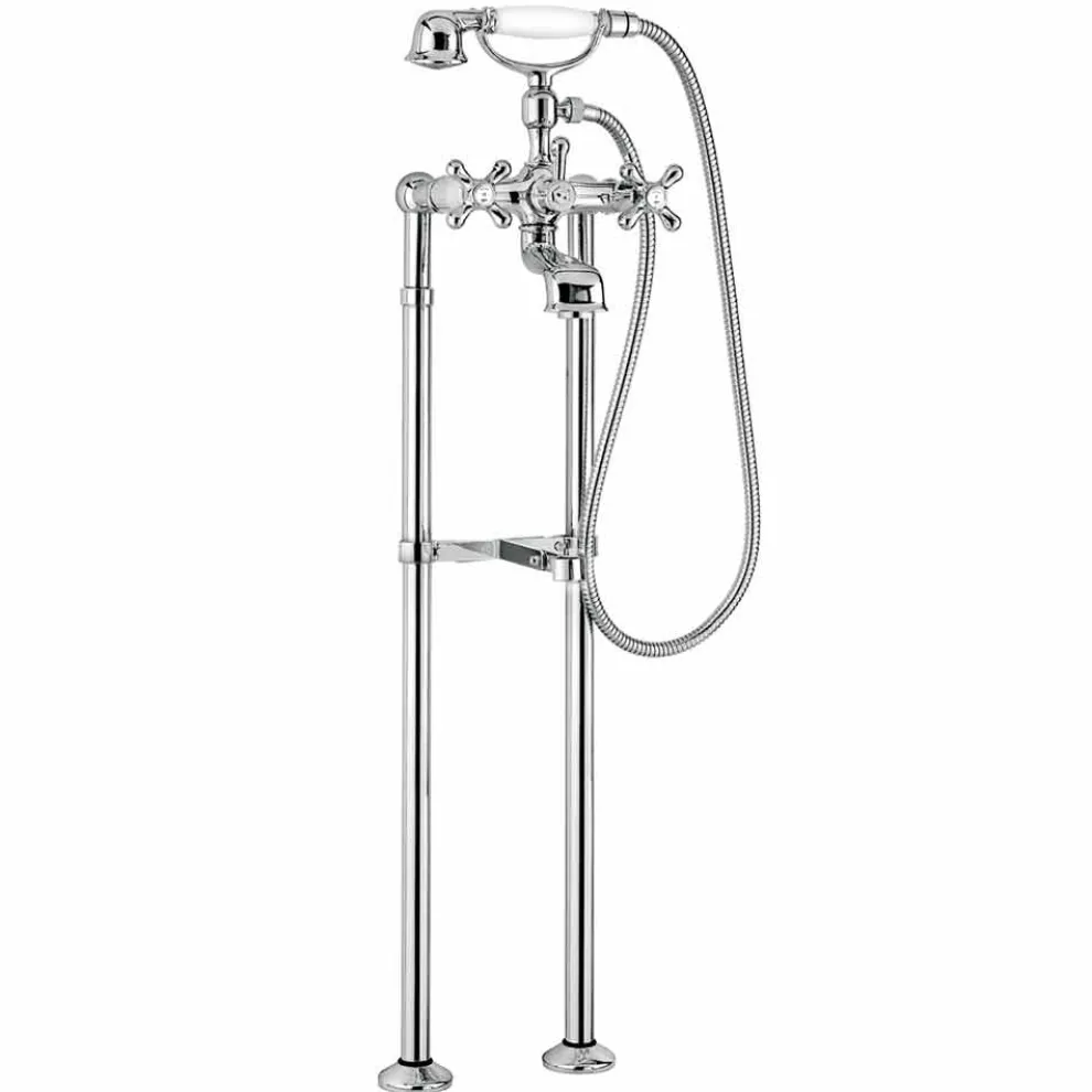 Klassischer Mischer für Bodenbadewanne aus Messing Made in Italy - Panico