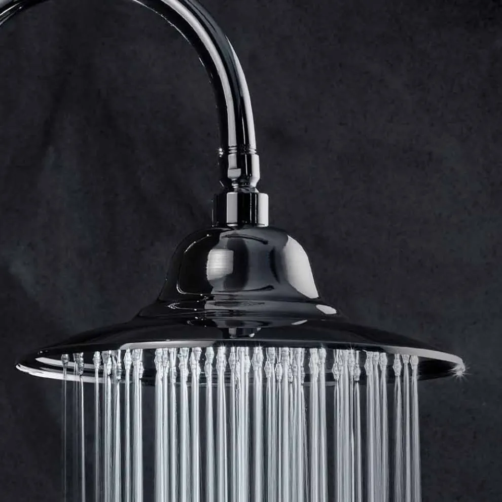 Klassischer Stahlduschkopf mit Messingduscharm Made in Italy - Jeko