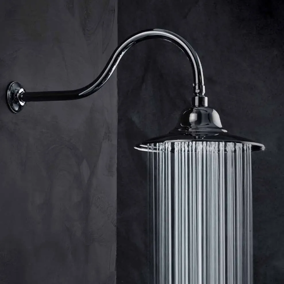 Klassischer Stahlduschkopf mit Messingduscharm Made in Italy - Jeko