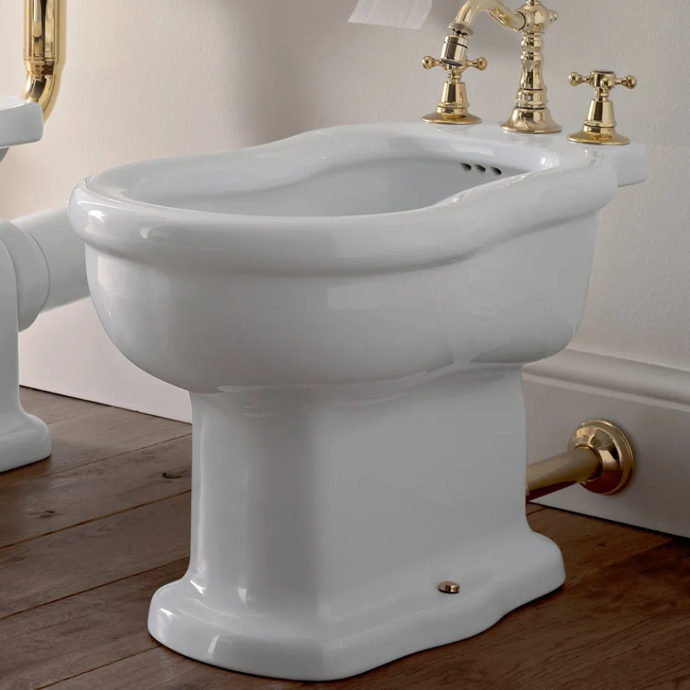 Klassisches Design Weißes Bidet aus weißer Keramik Made in Italy - Paulina