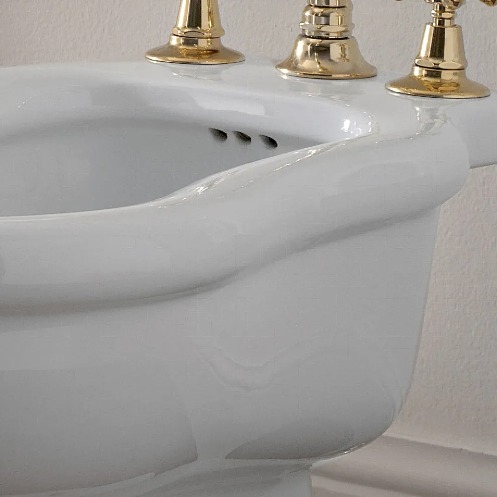 Klassisches Design Weißes Bidet aus weißer Keramik Made in Italy - Paulina