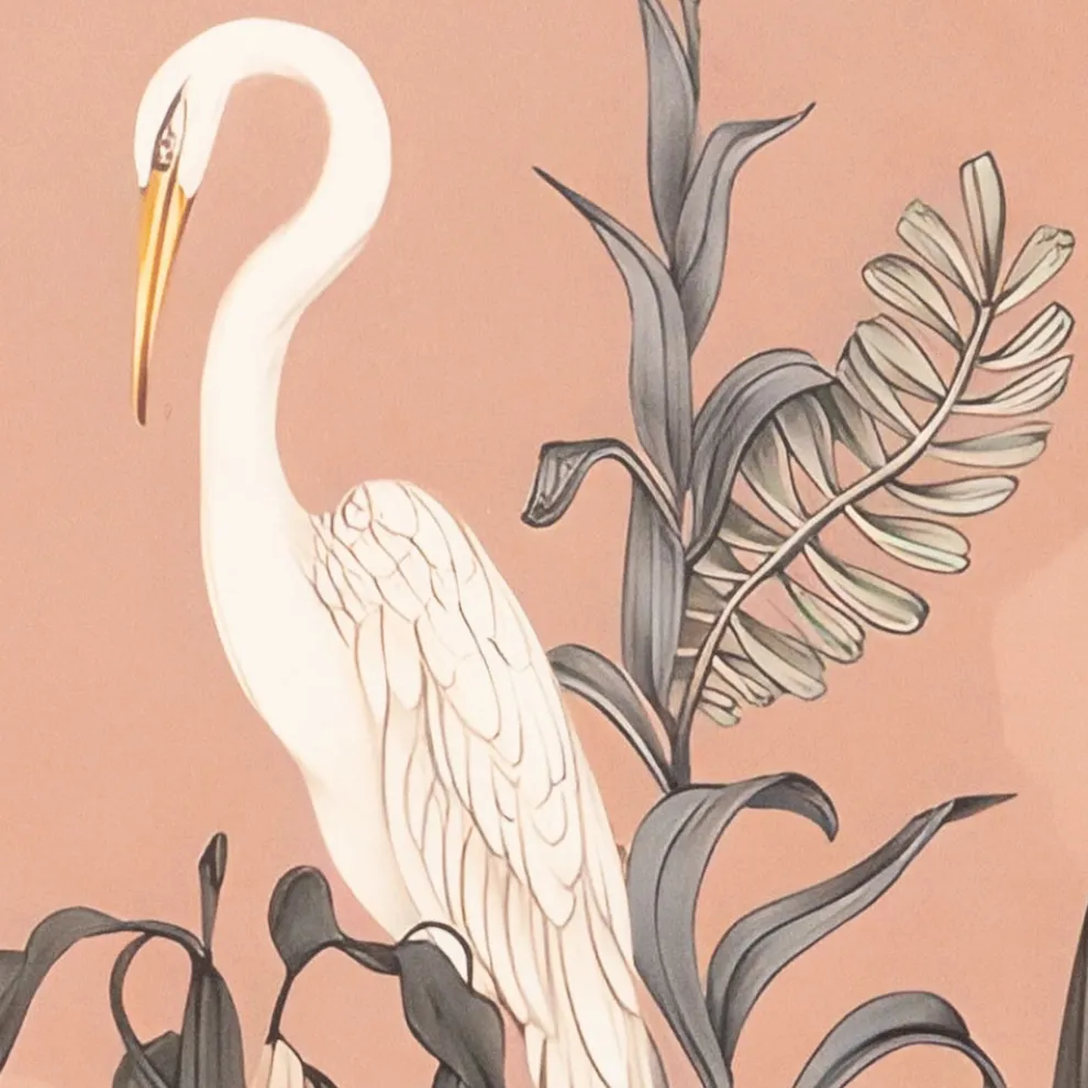 Komposition aus Holzplatten mit tropischem Aufdruck, hergestellt in Italien – Haiti