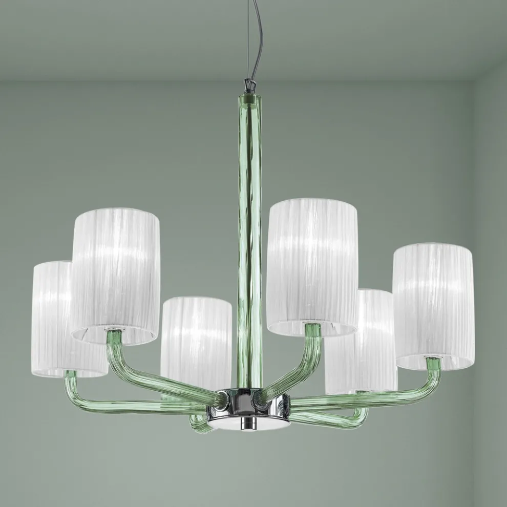 Kronleuchter aus Glas und Metall in Venedig, handgefertigt in Italien - Graham