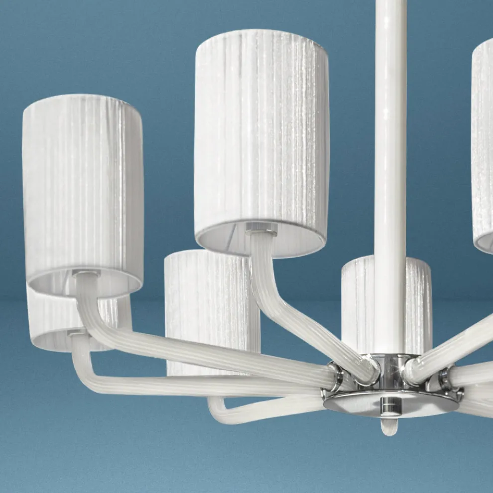 Kronleuchter aus Glas und Metall in Venedig, handgefertigt in Italien - Graham