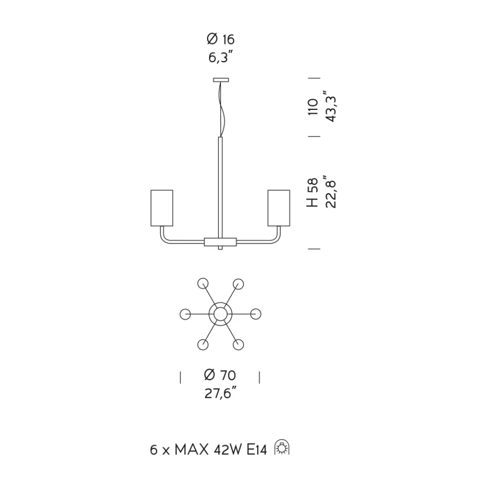 Kronleuchter aus Glas und Metall in Venedig, handgefertigt in Italien - Graham