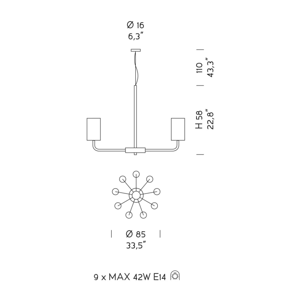 Kronleuchter aus Glas und Metall in Venedig, handgefertigt in Italien - Graham