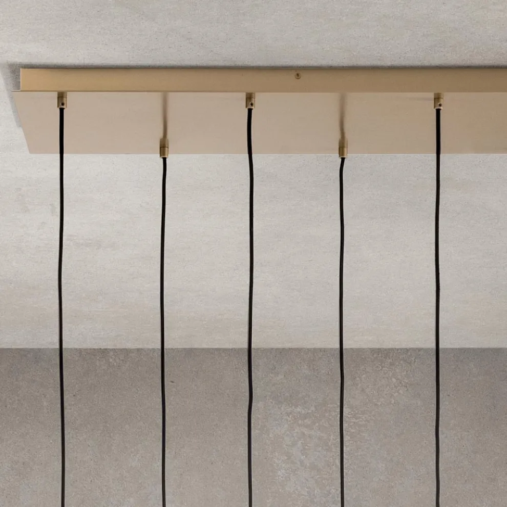 Kronleuchter mit 6 Lichtern aus mundgeblasenem Glas in Form einer Kugel Made in Italy - Prilla