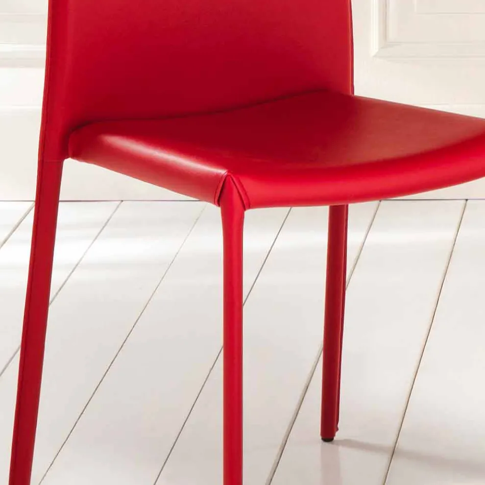 Kunstleder Stuhl im 4er Set in modernem Design Gioia