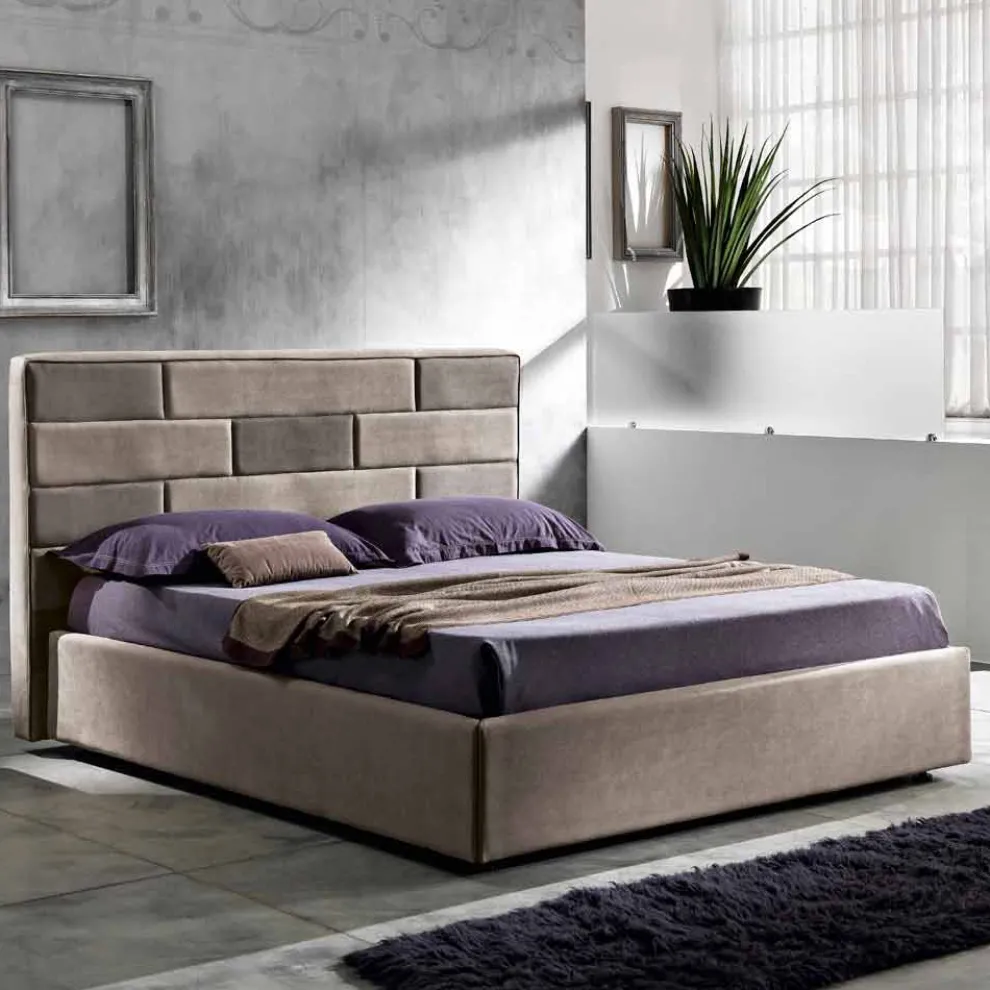 Modernes Doppelbett mit Aufbewahrungsbox 160x190/200cm Gin