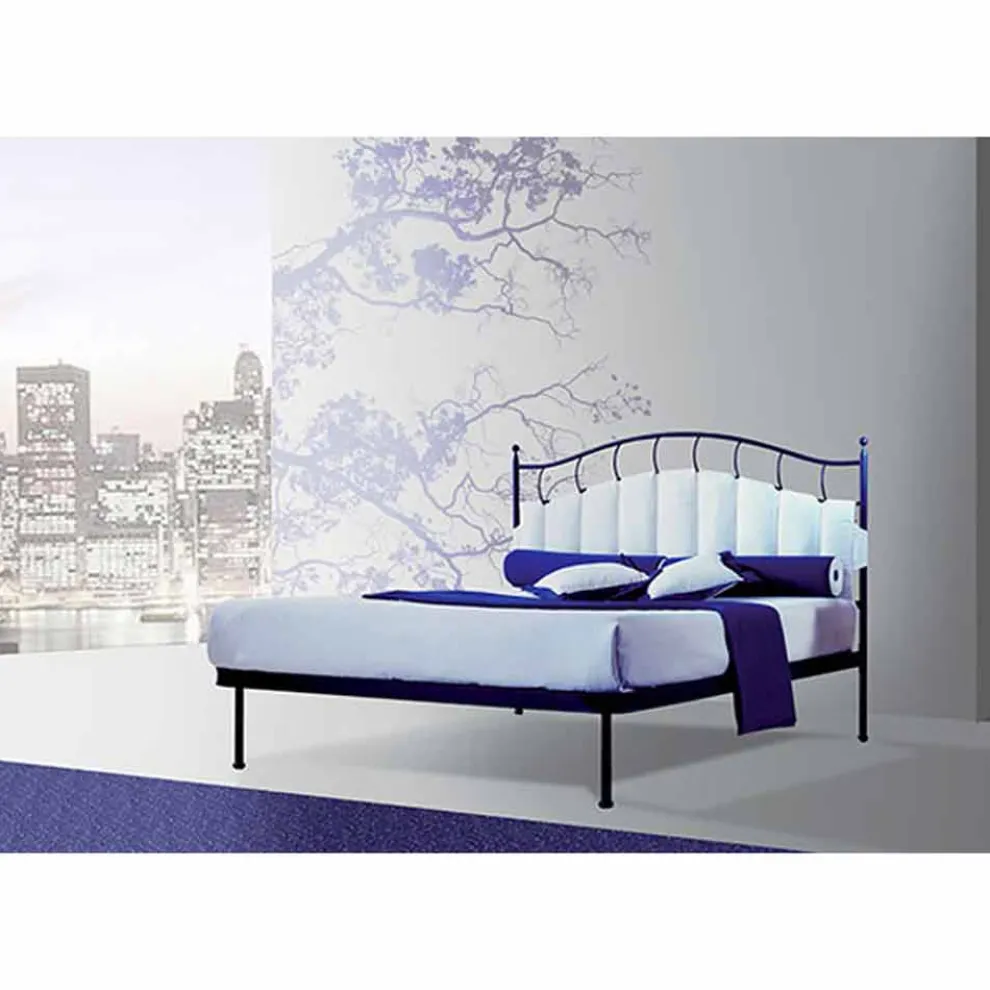 Ametista Jugen Queen Size Bett aus Schmiedeeisen in Design
