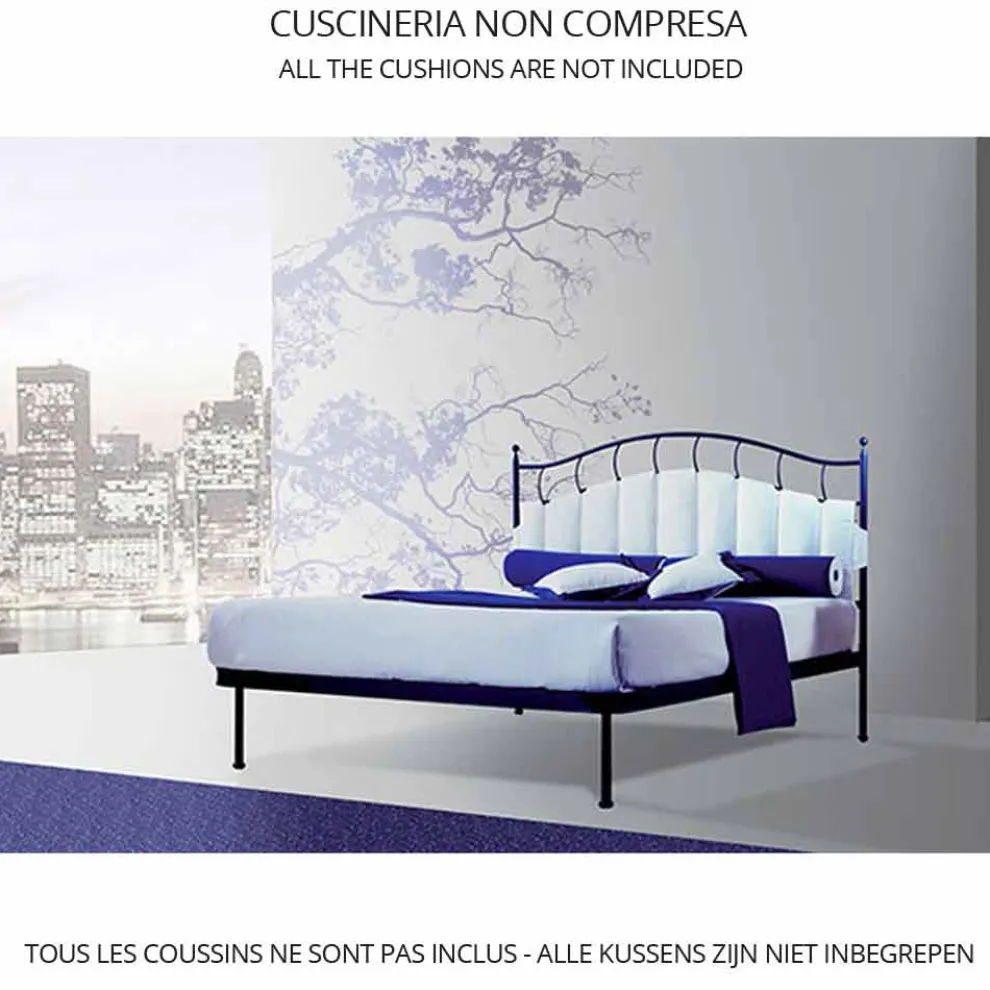 Ametista Jugen Queen Size Bett aus Schmiedeeisen in Design