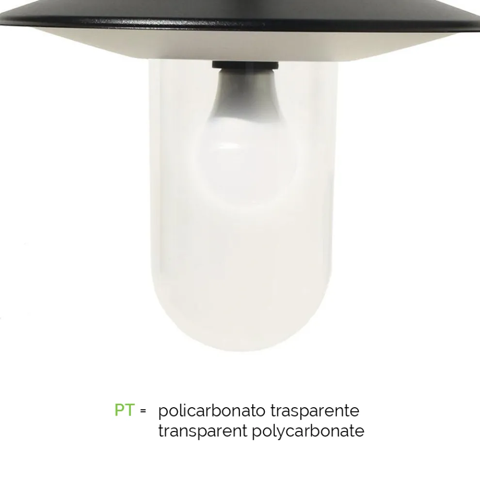 Laternenpfahl mit 3 Lichtern im Vintage-Stil aus grauem Aluminium, hergestellt in Italien – Belen