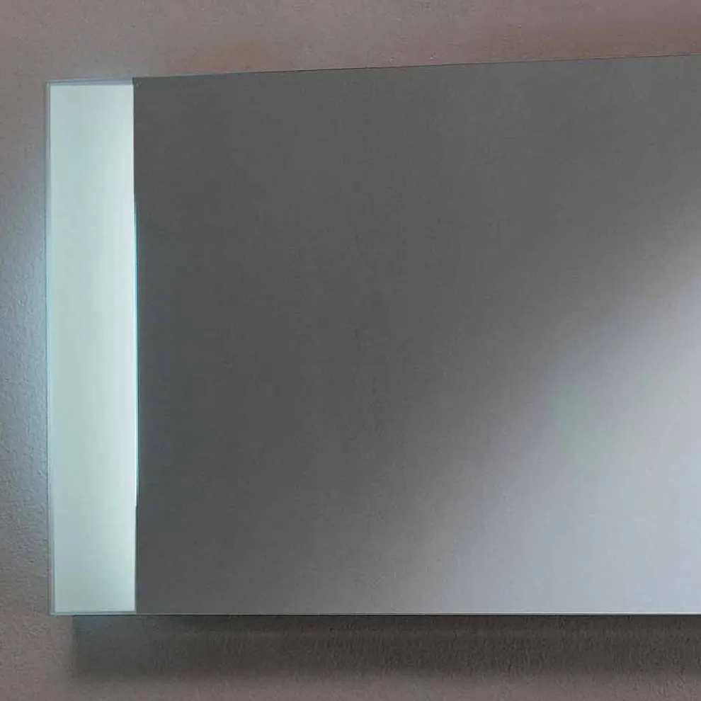 LED Design Spiegel mit satinierten Glaskanten Sam