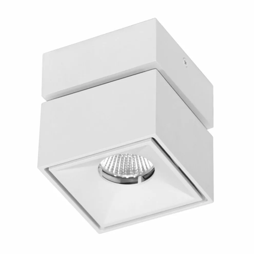 LED-Wand- oder Deckenstrahler aus weißem oder schwarzem Aluminium - Vernon