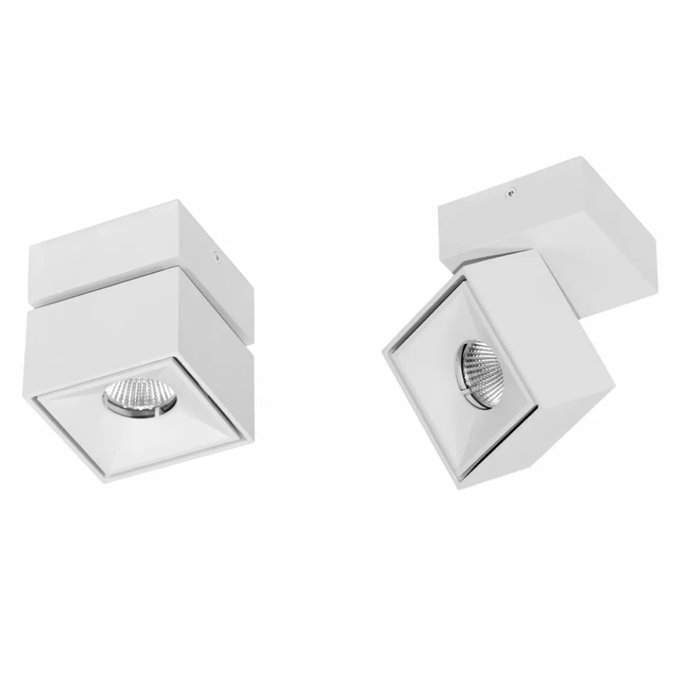 LED-Wand- oder Deckenstrahler aus weißem oder schwarzem Aluminium - Vernon