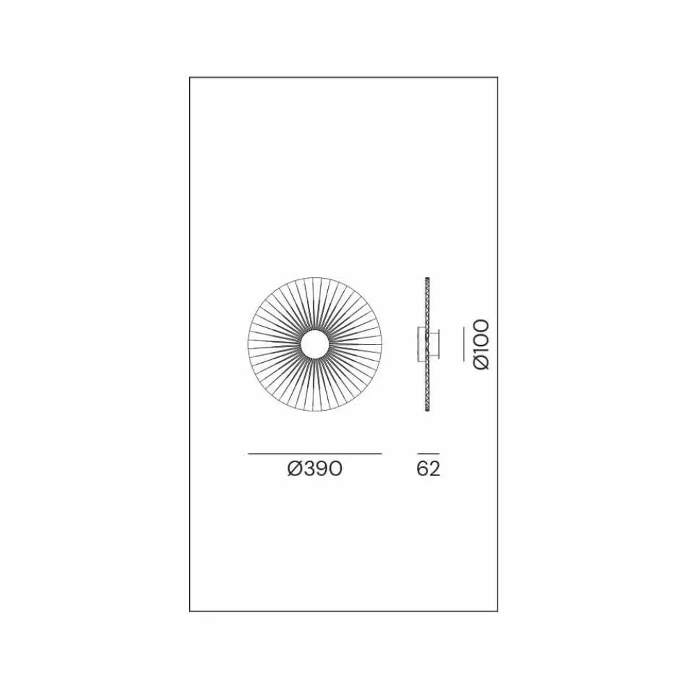 LED-Wandleuchte aus plissiertem Messing Made in Italy - Pliè von Il Fanale
