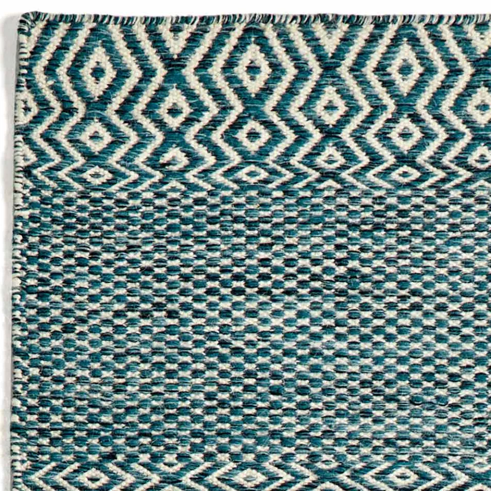 Modernes Design Wohnzimmer Teppich aus handgefertigter Wolle und Baumwolle - Minera