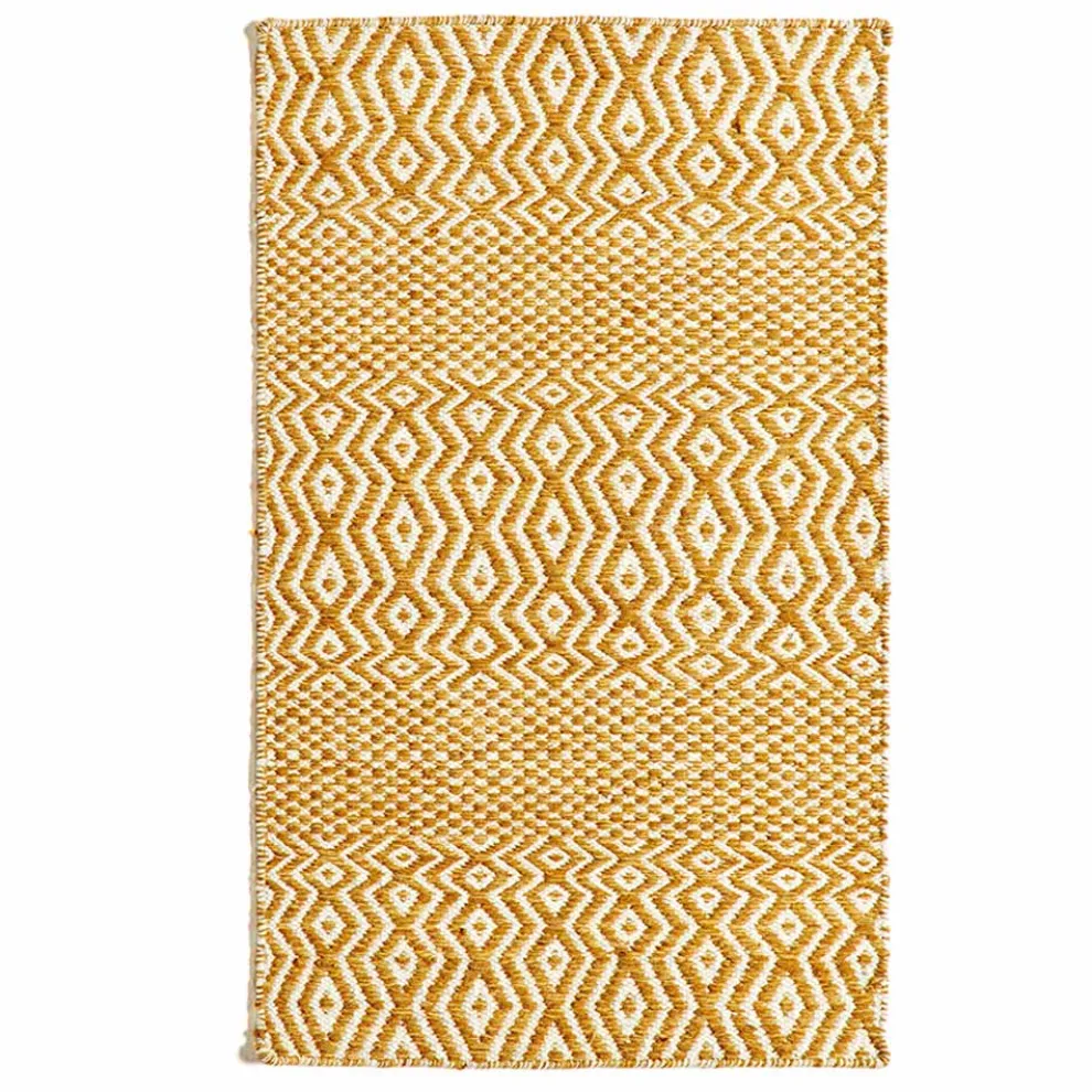 Modernes Design Wohnzimmer Teppich aus handgefertigter Wolle und Baumwolle - Minera