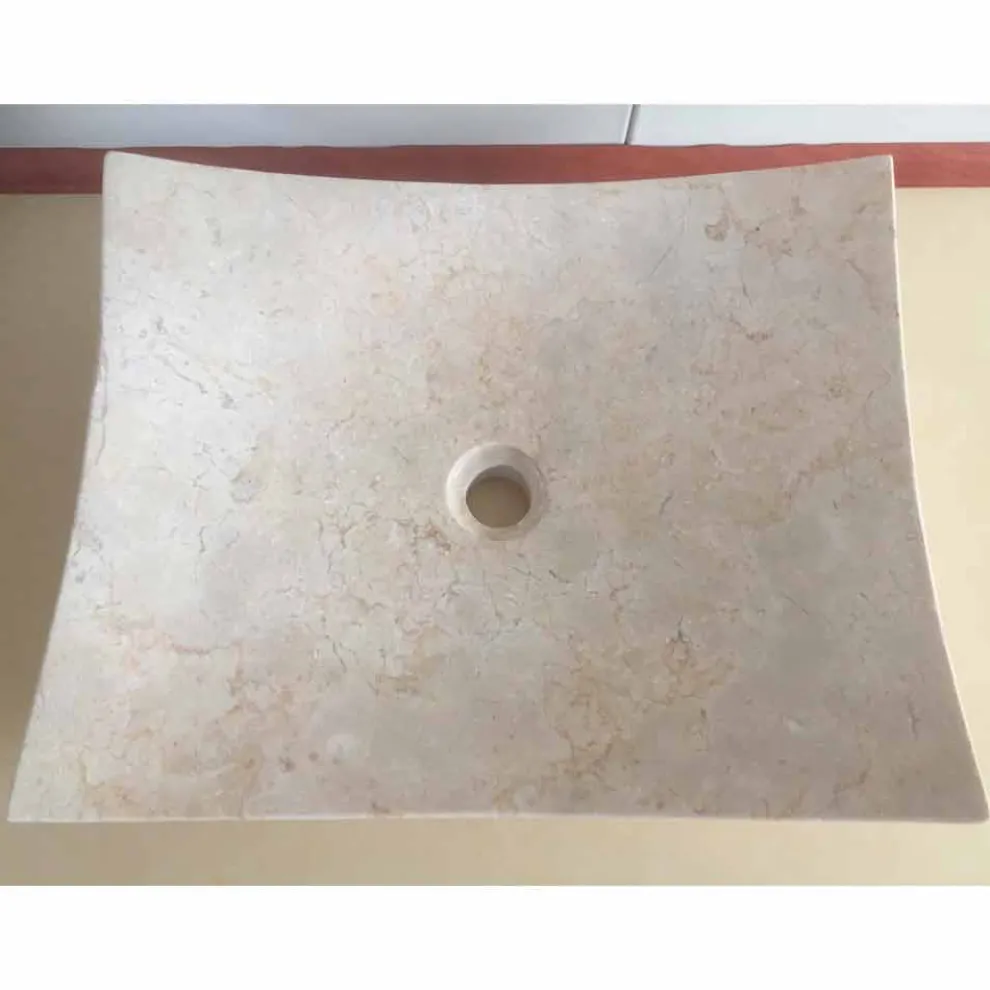 Love weißes Designer-Waschbecken aus Naturstein, Einzelstück