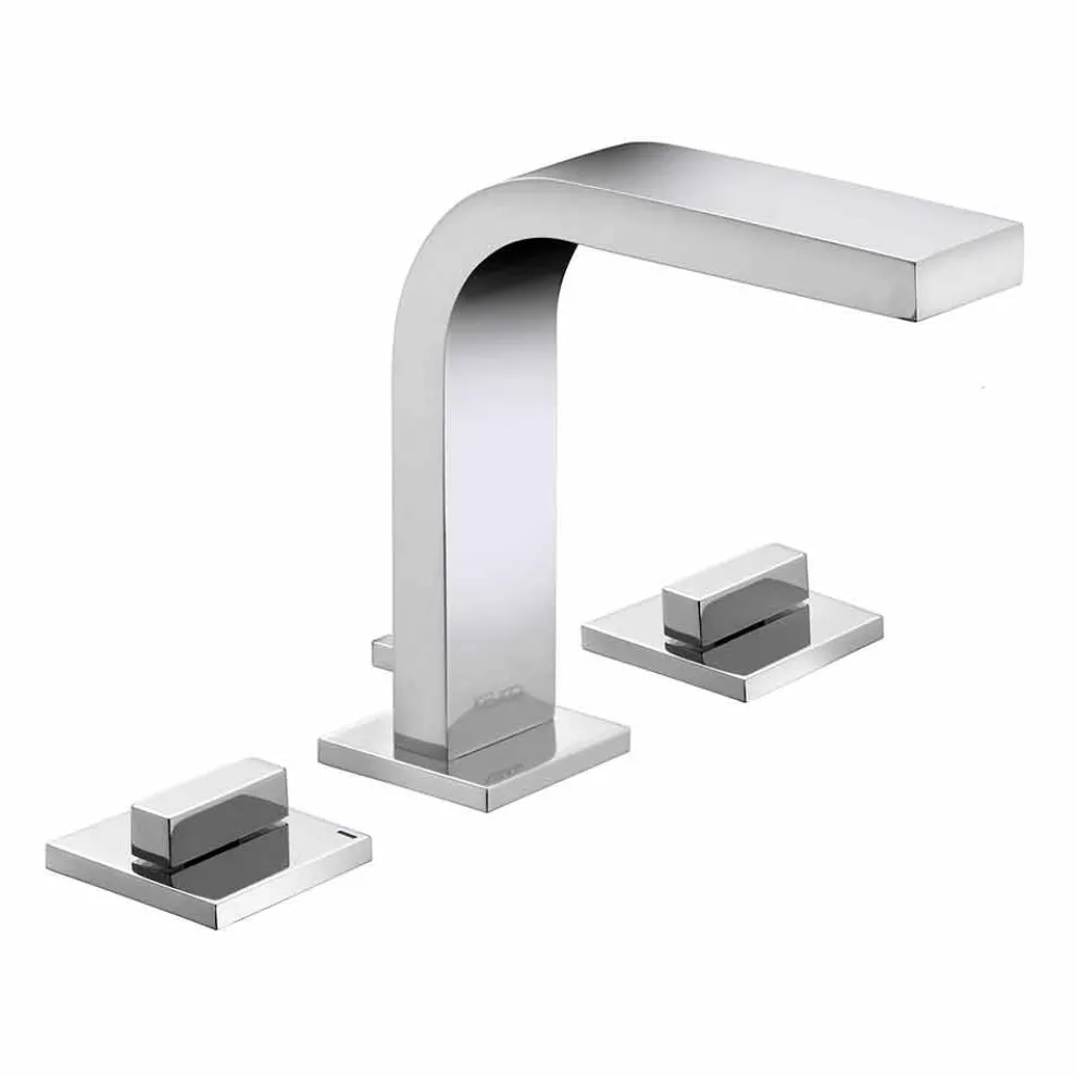 Luxus Design Messing 3-Loch Waschbecken Wasserhahn - Etto