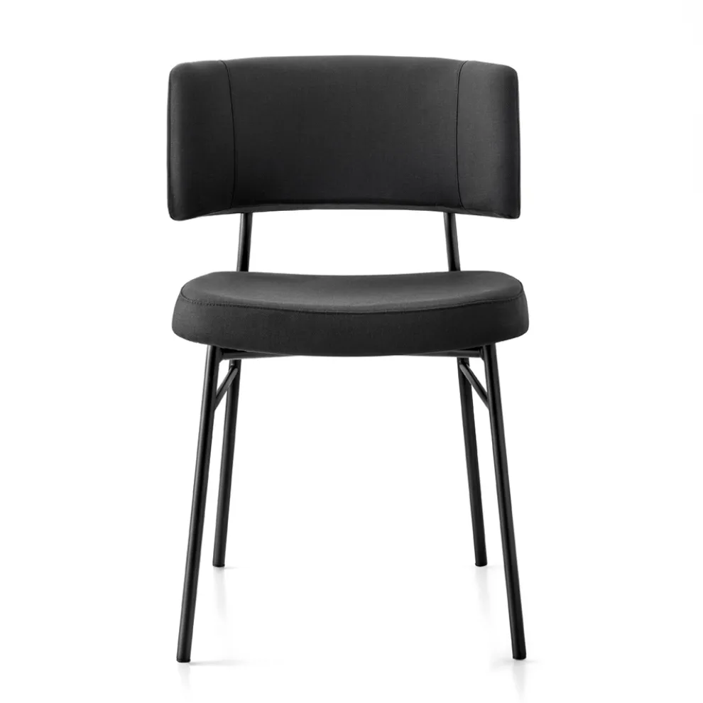 Luxus Stoff Stuhl mit Metallbasis Made in Italy, 2 Stück - Alaska