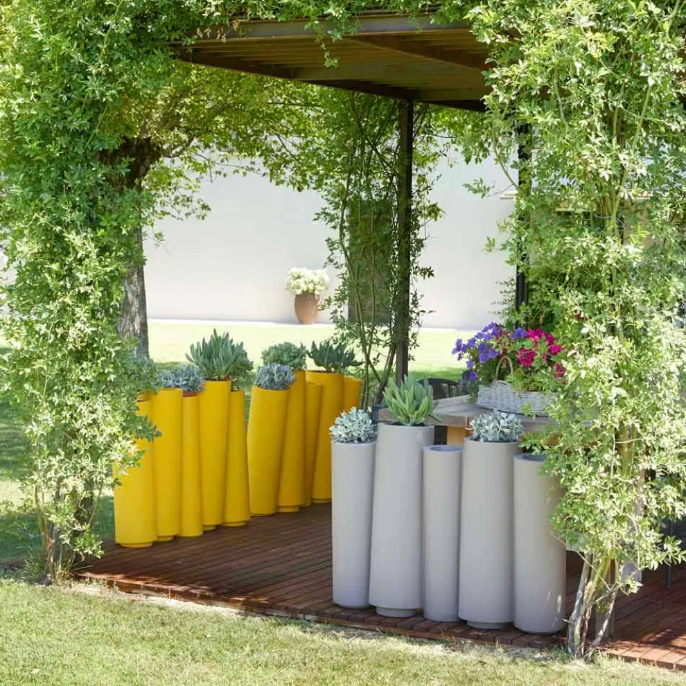 Dekorativer Vase für modernes Design im Freien Slide Bambus hergestellt in Italien