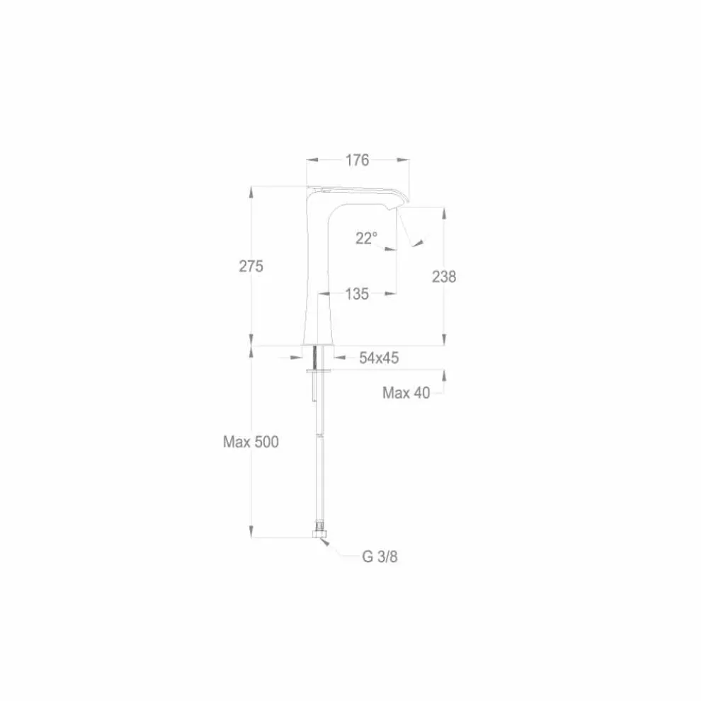 Made in Italy Design Chrom Messing Waschtischmischer - Bonina