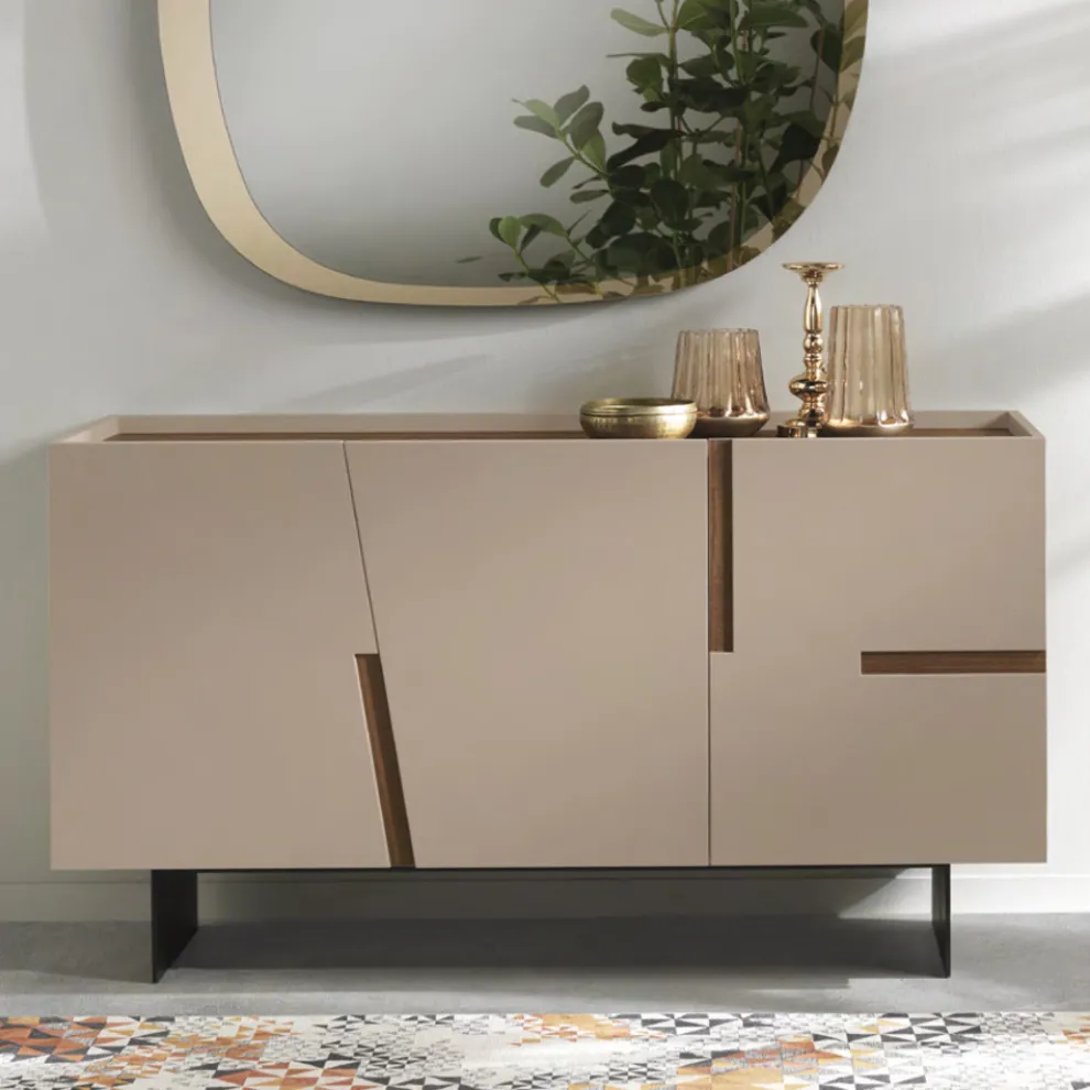 Madia in Melamin und MDF mit Laminateinsätzen Made in Italy - Gordita