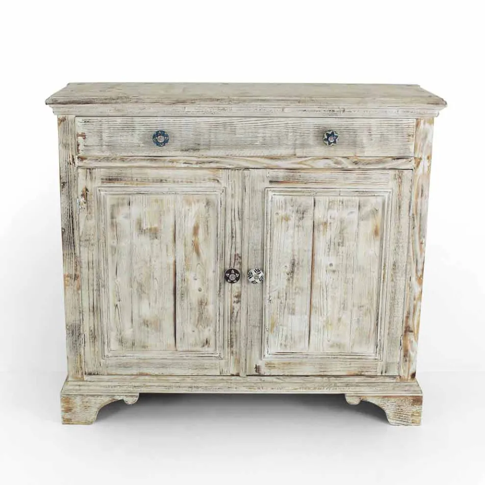 Massives Fichtenholz Sideboard mit internen Regalen Made in Italy - Pierrot