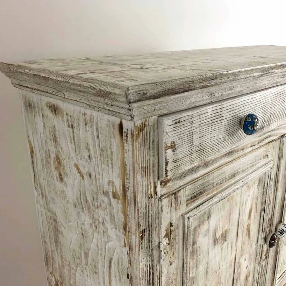 Massives Fichtenholz Sideboard mit internen Regalen Made in Italy - Pierrot