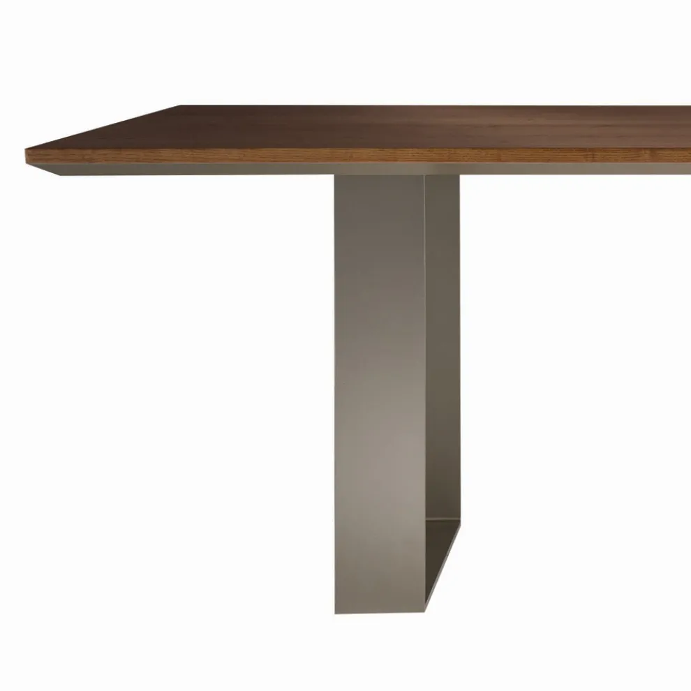 Massivholz-Küchentisch und Eisenbeine Made in Italy - Pegasus