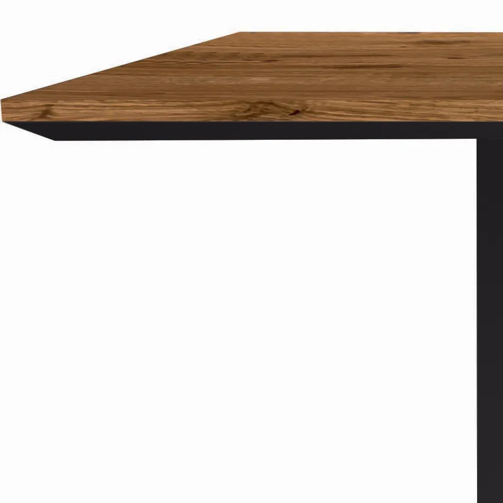 Massivholz-Küchentisch und Eisenbeine Made in Italy - Pegasus