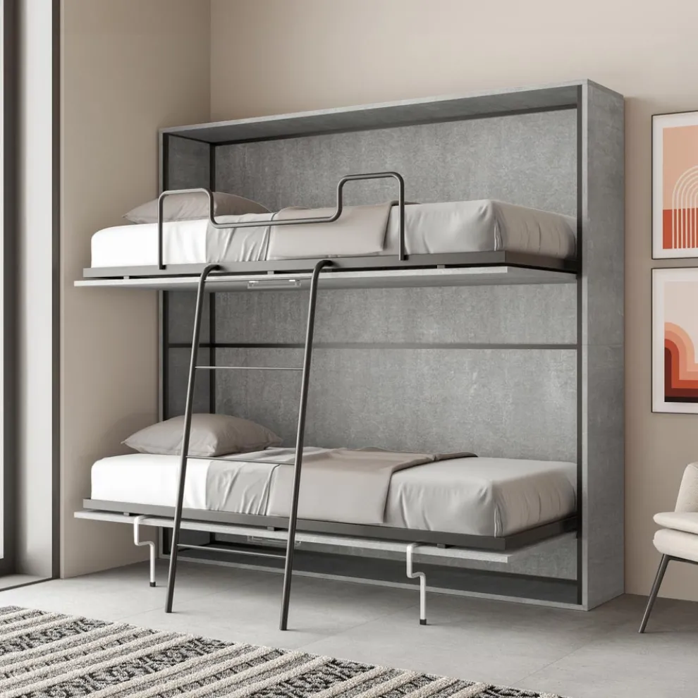 Horizontales Klapp-Etagenbett Made in Italy - Collaborative